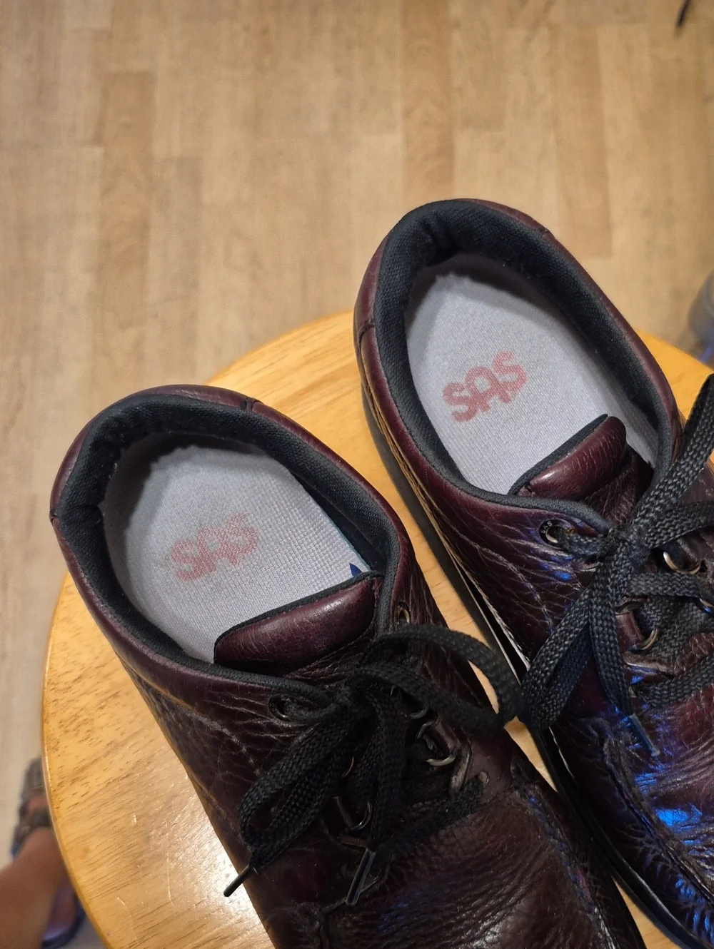 SAS Brown Maroon Leather Shoes